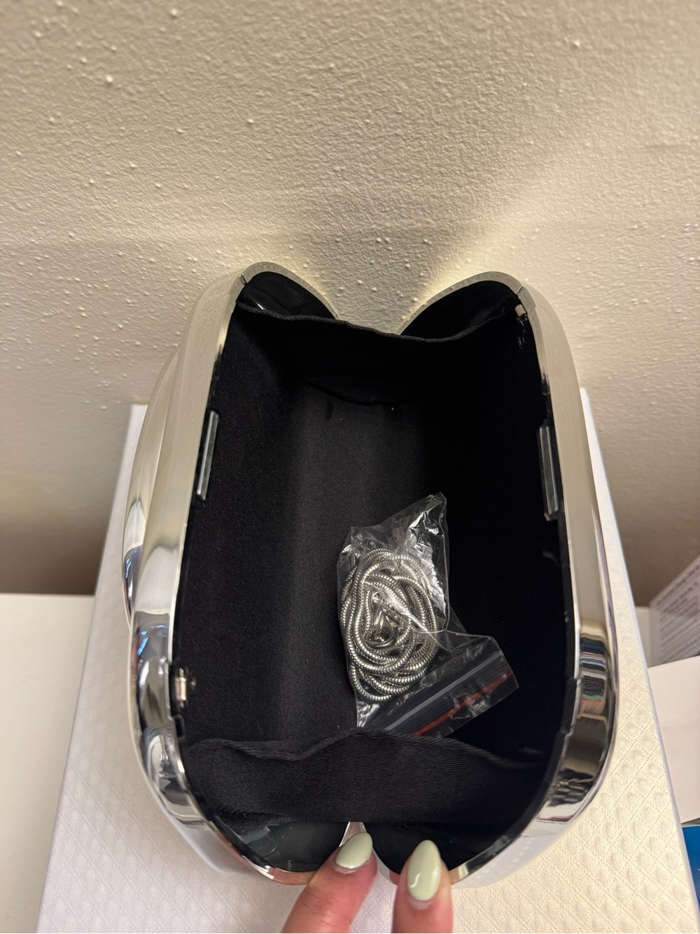 Clutch - silver, acrylic - Picture 5 of 5